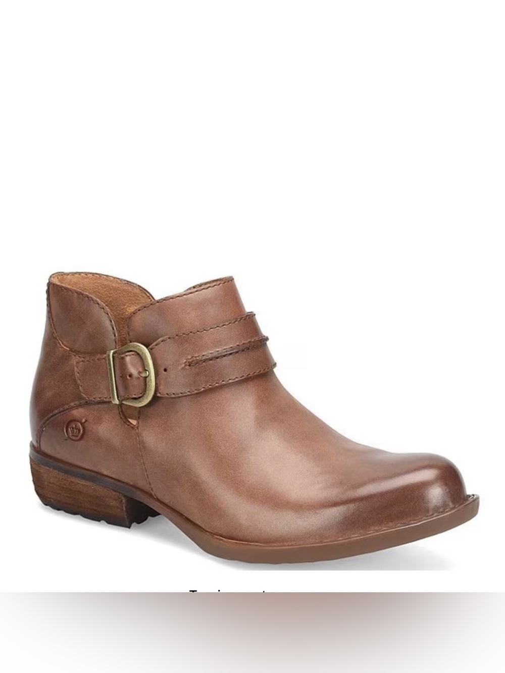 Born Kati‎ Women's Brown Leather Ankle Boot with Buckle NEW